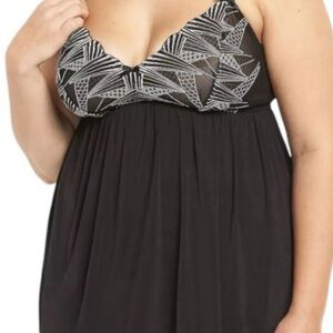 Cacique 2-piece Women's Black Lace Detail Sleepwear